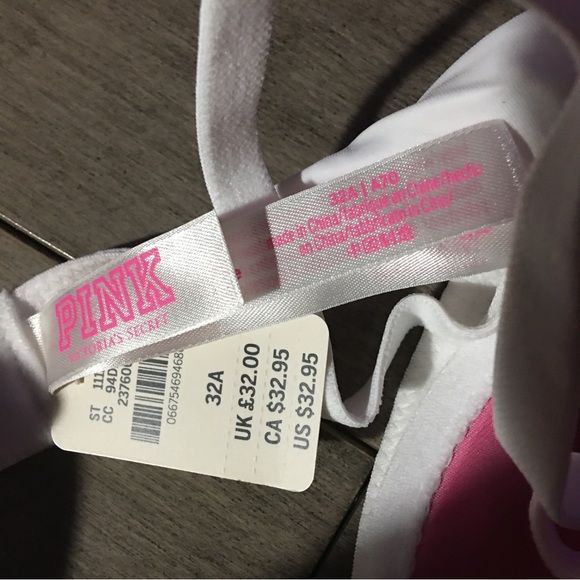 NEW Victoria Secret Pink WOMANS BRA (32A) white - Picture 3 of 3